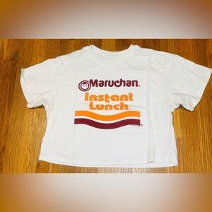 Maruchan Instant Lunch Graphic Crop Tee | Size M | Y2K Ramen Shirt